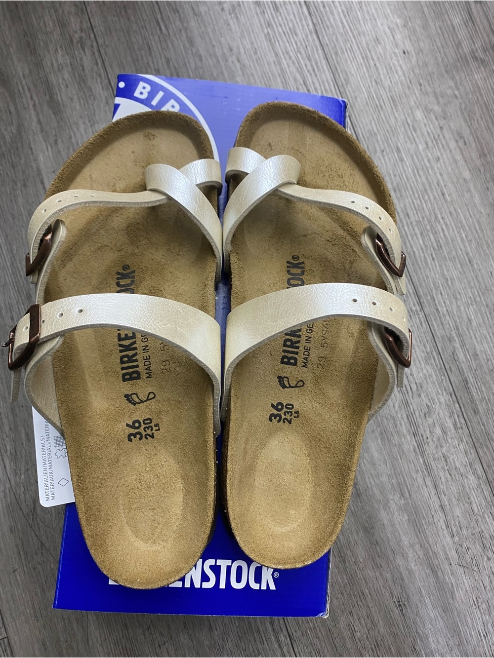 Birkenstock Mayari Graceful Pearl White Sandals  regular fit Lightweight Comfort